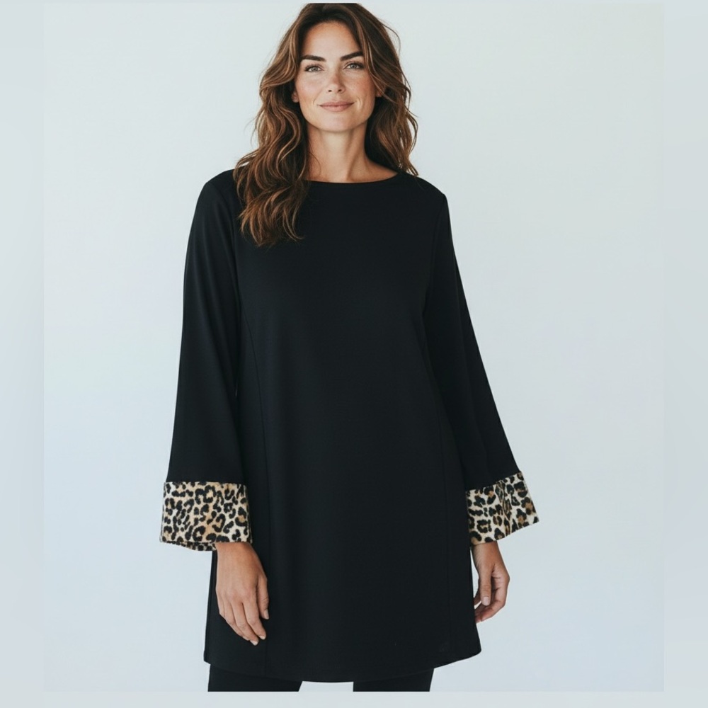 Taylor & Sage Tunic Mini Dress  3/4 Sleeves Size Small